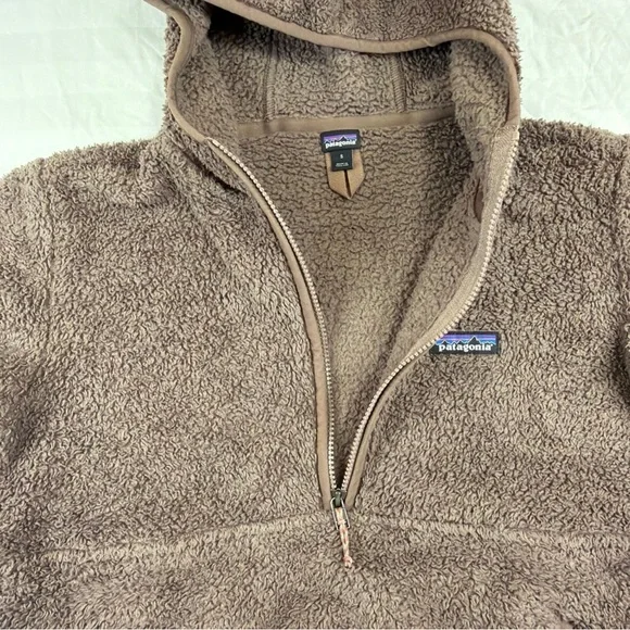 Patagonia Sherpa Fleece Hoodie Pullover Mens Small Brown 1/2 Zip - Picture 4 of 14